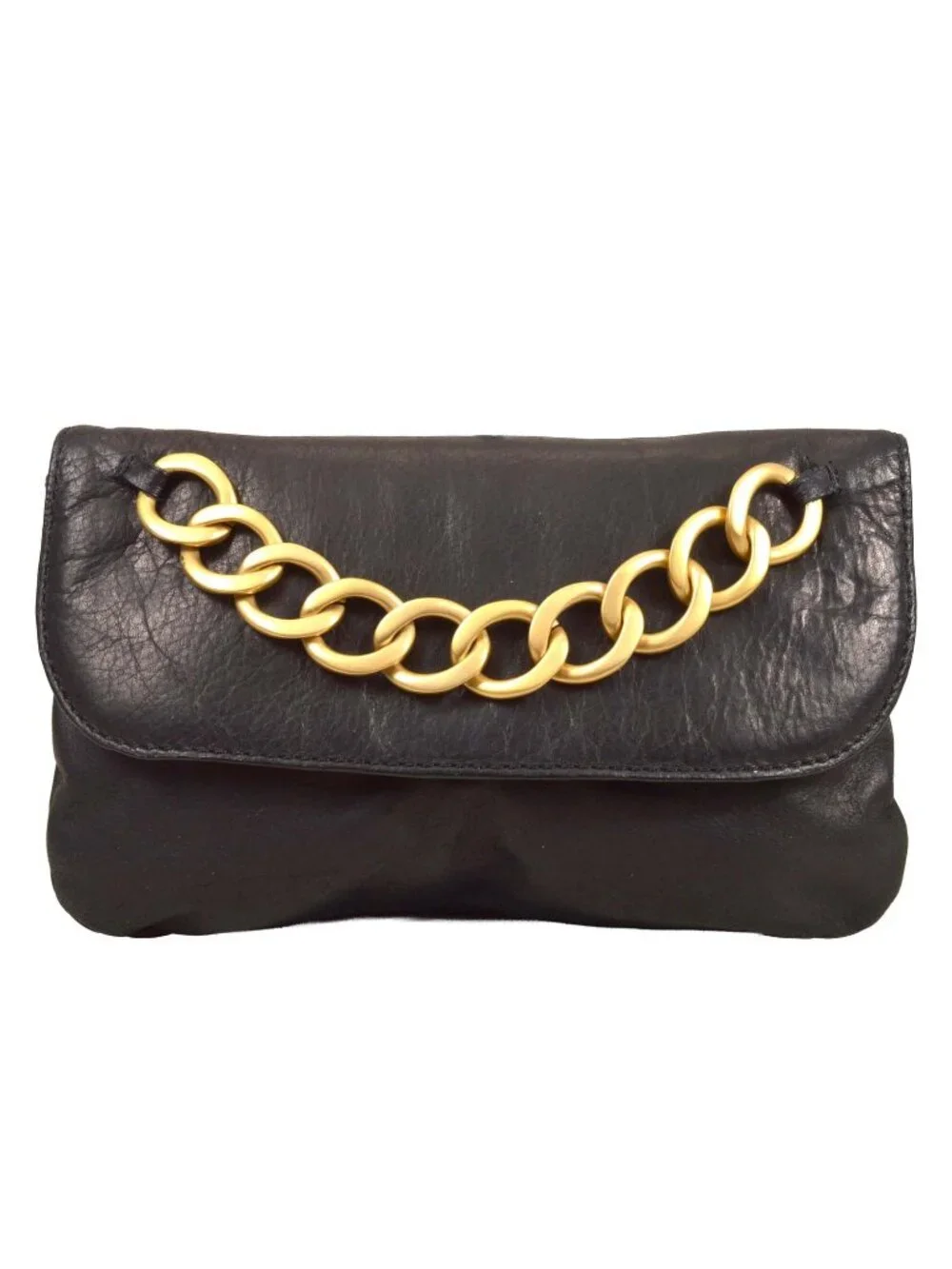 Lauren Conrad for Linea Pelle Leather Chain Clutch